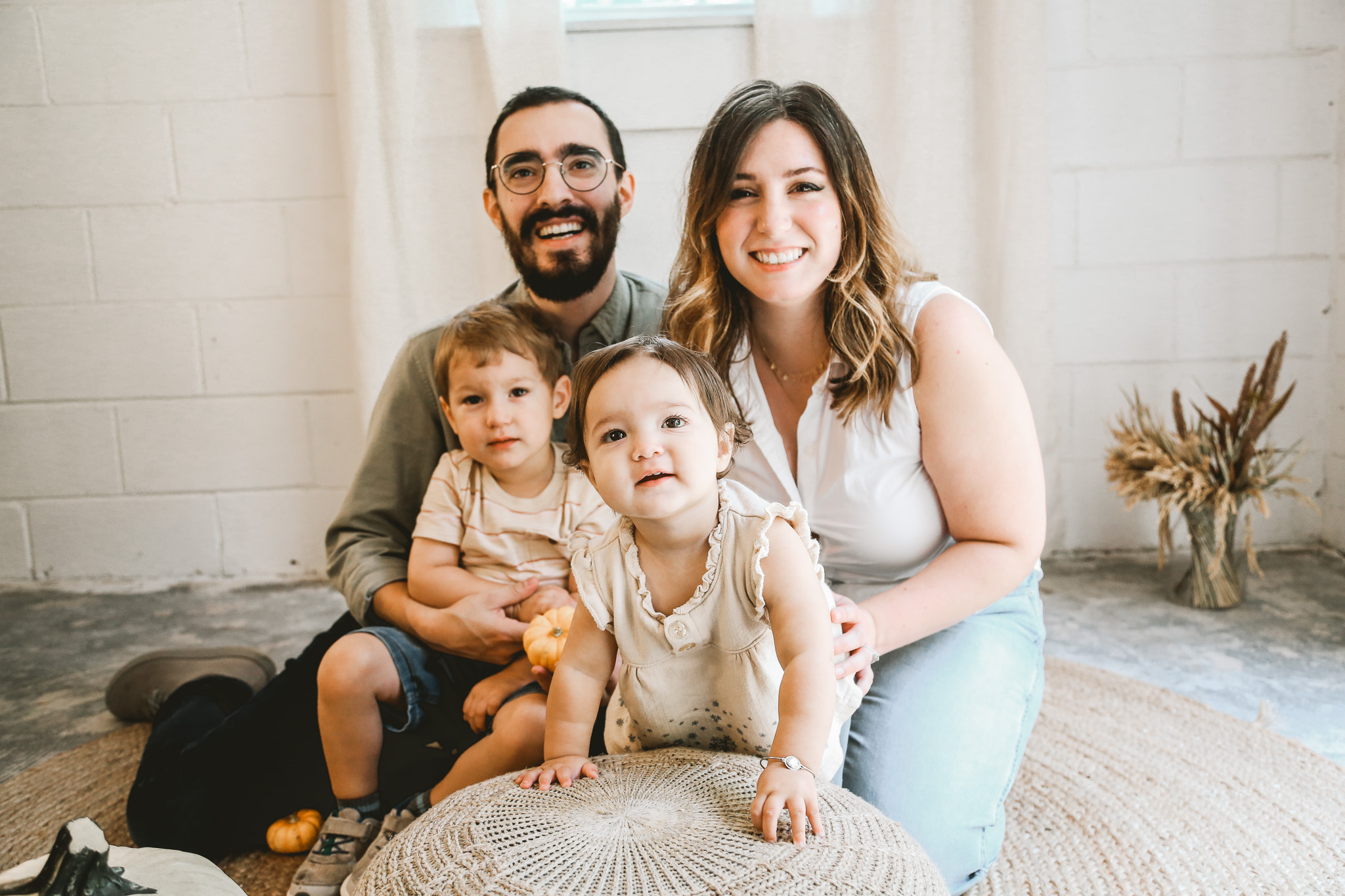 Family of four in a photo session in Atlanta, Georgia