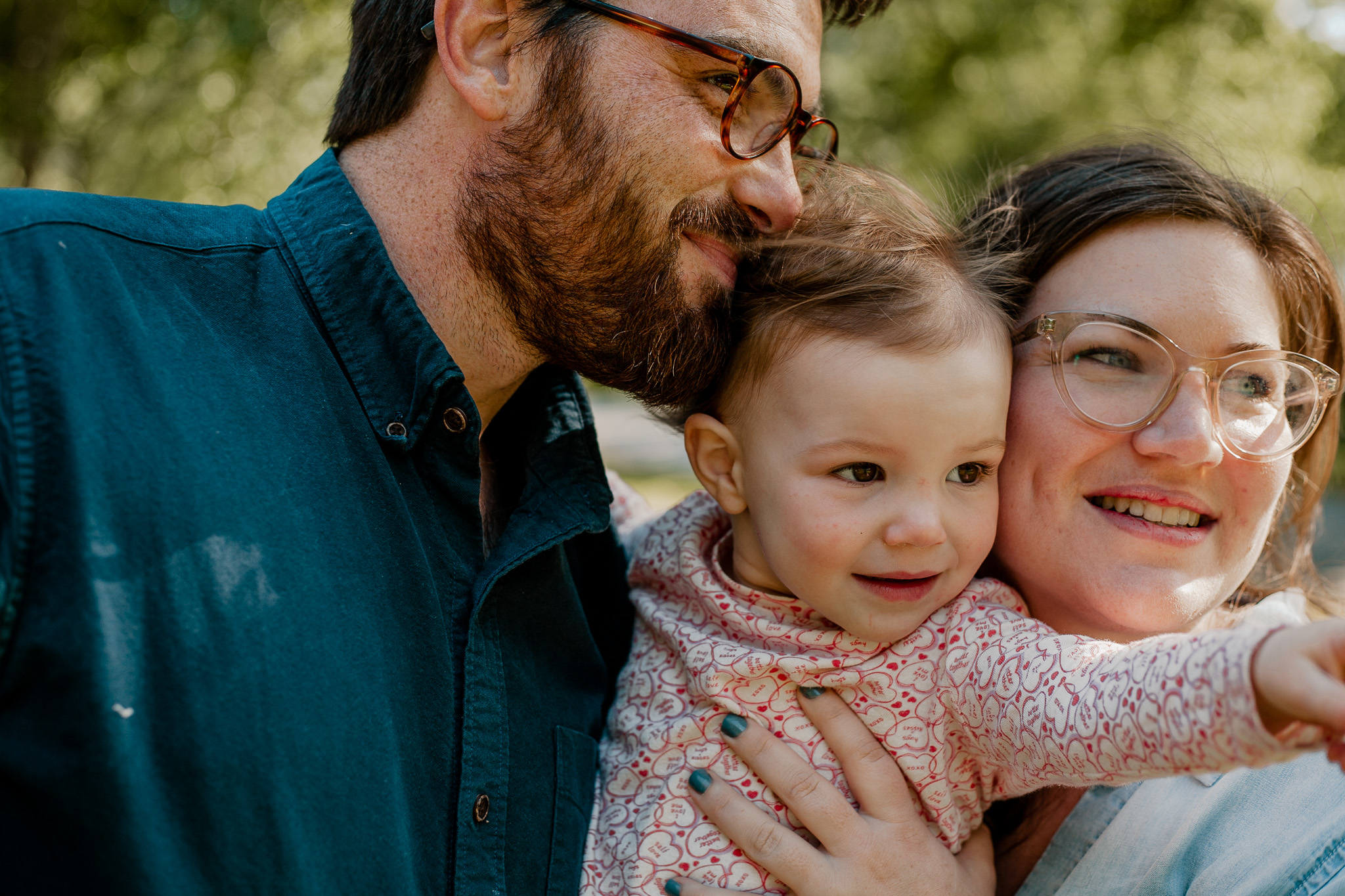 Family in front porch mini session in Atlanta, Georgia